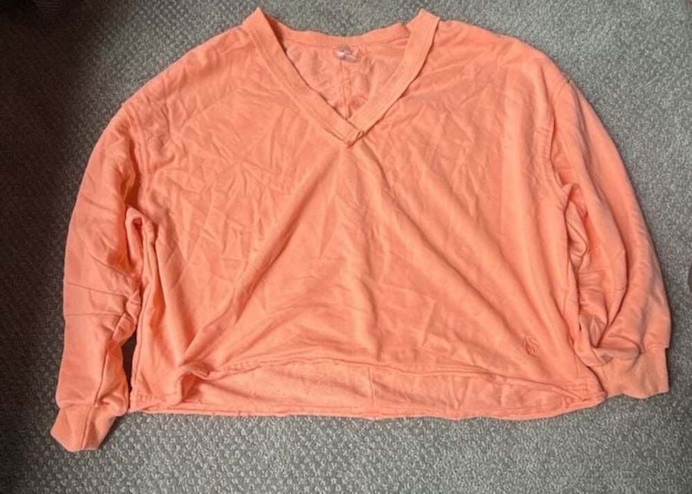AS Revival Coral V-Neck Long Sleeve Cropped Lounge Top